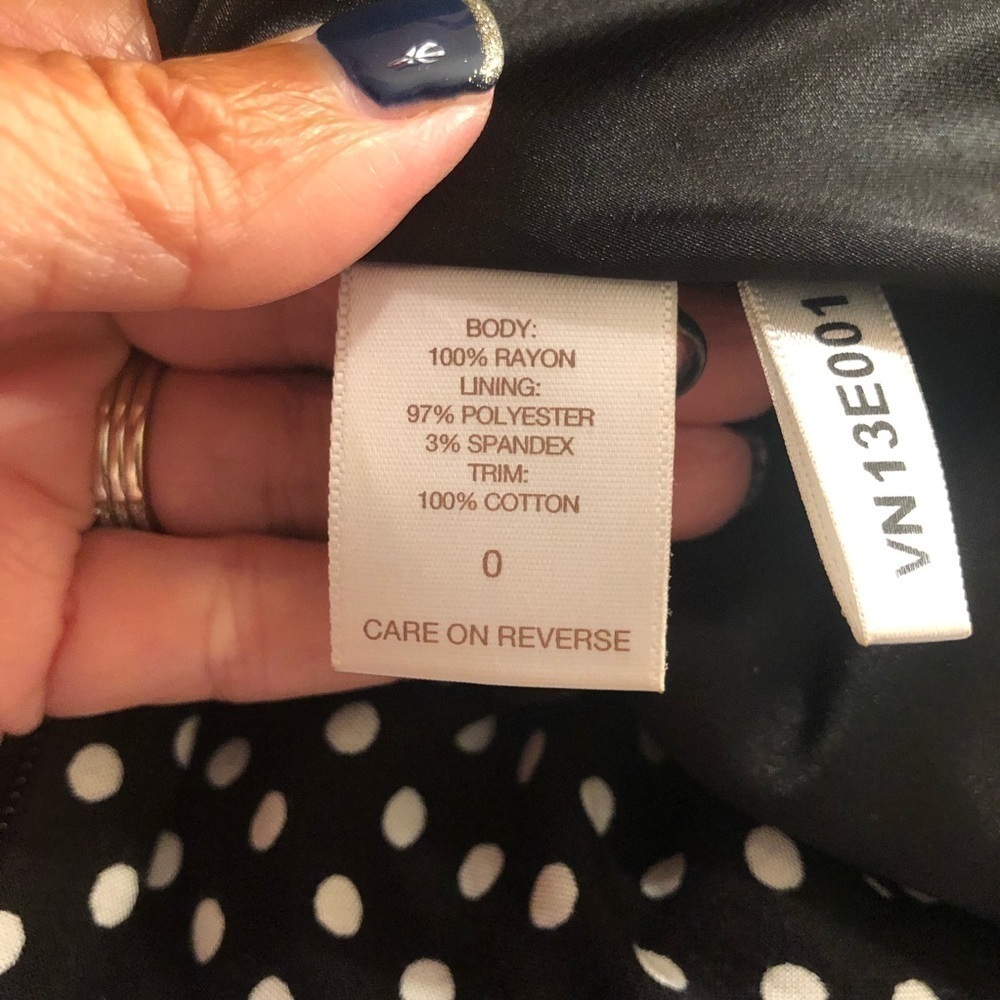 Eva Mendes Black/Cream Dress Size 0 NWOT - Picture 6 of 6